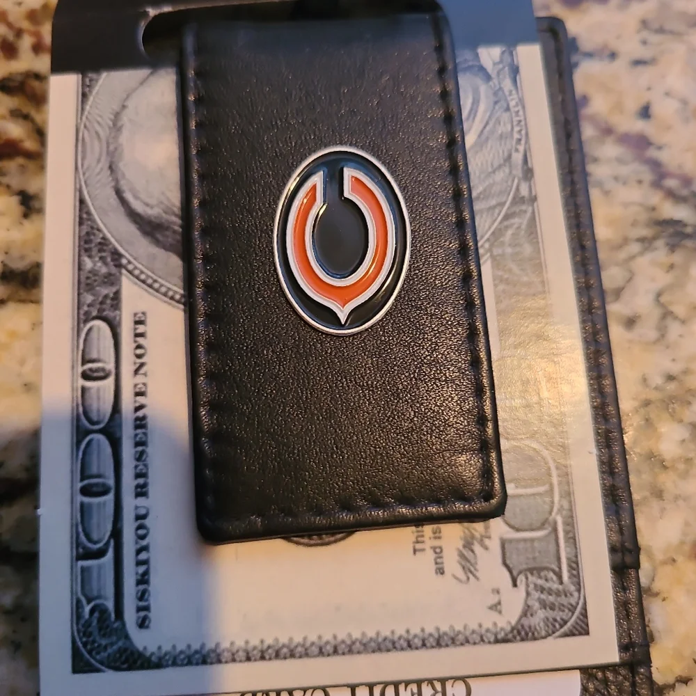 NWT Chicago Bears money clip/cardholder